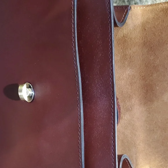 Patricia Nash Deep Red Embossed Leather Satchel - Picture 11 of 16